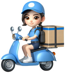 Delivery staff wearing colorful uniforms