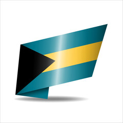 Folded national flag, shining with a shadow.