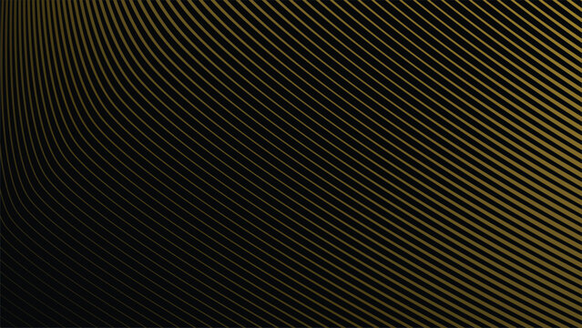 Dark Background with Elegant Gold Stripes Line Pattern for Luxury, Premium, and Modern Design Style