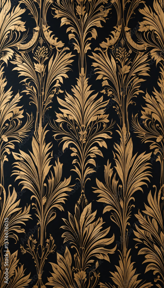 Aufkleber luxurious louis silk patterns with seamless lines and sharp lines