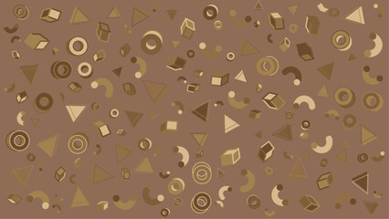 Brown geometric abstract pattern. Abstract vector background for presentation, banner, creative poster design.