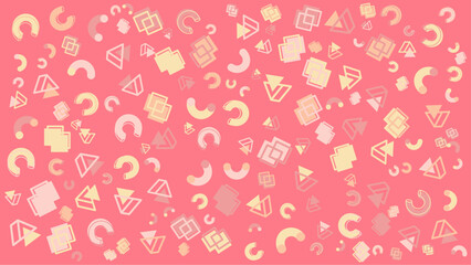 Pink image shows a geometric abstract pattern. Abstract vector background for presentation, banner, creative poster design.