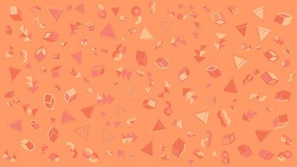 Abstract orange geometric pattern. Abstract vector background for presentation, banner, creative poster design.