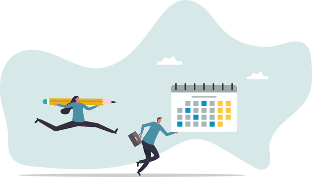 Project schedule, employee timetable, team meeting schedule or appointment,people concept.