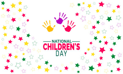 National Children's Day background template, kids celebration banner, use for poster, card, flyer, and web design