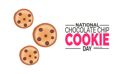 National Chocolate Chip Cookie Day background, sweet dessert celebration, use for banner, poster, flyer, and social media promotional  template