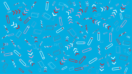 Vibrant 80sstyle geometric pattern. Abstract vector background for presentation, banner, creative poster design.