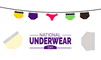 
August is National Underwear Day background illustration. Holiday concept. Utilize  for  background, banner, placard, card, and poster design template with  professional  illustration design 
