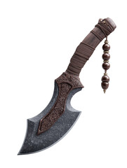 Ornate Fantasy Dagger Isolated on White - Weaponry & History