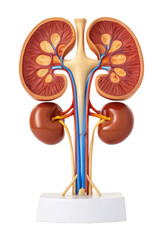 Human urinary system model png anatomy model png human organ png medical model png kidney model png biology model png excretory system png transparent background image