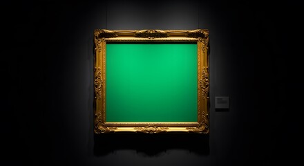 Green screen bordered frame with glowing stage lights, suitable for entertainment, music, or showbiz content	
