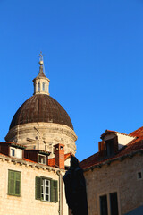 Traditional Mediterranean architecture in Dubrovnik, Croatia.