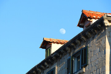 Traditional Mediterranean architecture in Dubrovnik, Croatia.