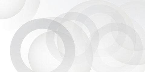 Abstract geometric round shape, white and gray color background. Vector illustration.