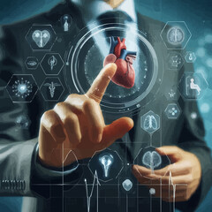 “Futuristic Medical Diagnostics and Human Anatomy Holograms”