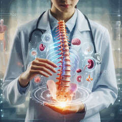 “Futuristic Medical Diagnostics and Human Anatomy Holograms”