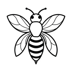 vector illustration of a bee