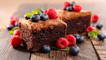 berry brownie slice
