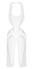 White woman jumpsuit. vector illustration