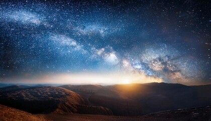 cosmic night sky glimmering dust across the void