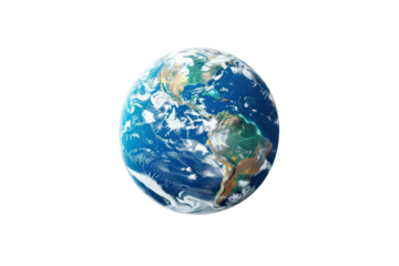 Earth from outer space isolated on transparent background