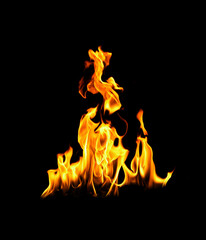 Abstract flames collection isolated on black background. Flames on black background. Concept of burning effect texture. Graphic design. Bonfire. Flames at night. Flame effect with burning fire.	
