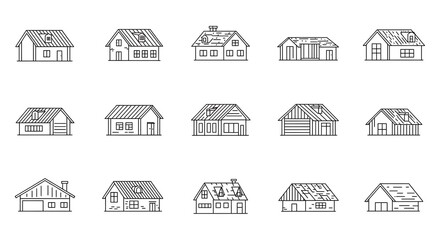 House outline vector icons
