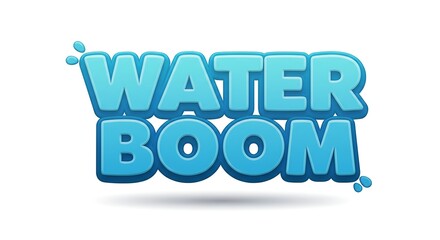 Water boom text effect
