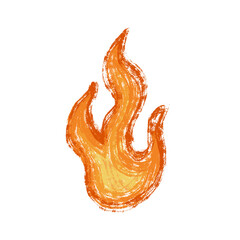 Hand drawn fire png. Crayon flame doodle illustration