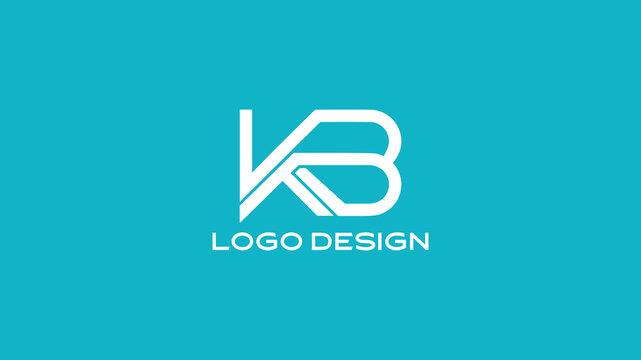 Modern KB letter monogram logo with bold and creative structure, perfect for branding, tech startups, and personal business identity.