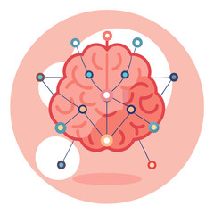 Abstract Brain Connection Vector Illustration Graphic Design