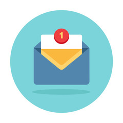 Email Notification Icon Vector New Message Alert Design