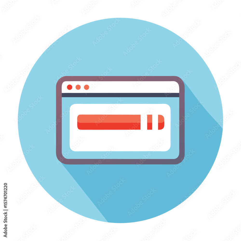 Poster web page loading progress flat vector illustration