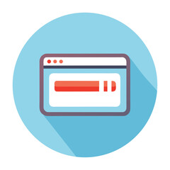 Web Page Loading Progress Flat Vector Illustration