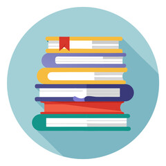 Stack of Books Vector Illustration Education and Reading Concept