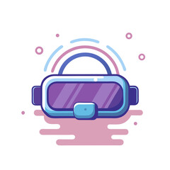 Vector VR Headset Illustration Virtual Reality Design Graphic