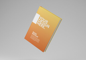 Floating Vertical book cover mockup