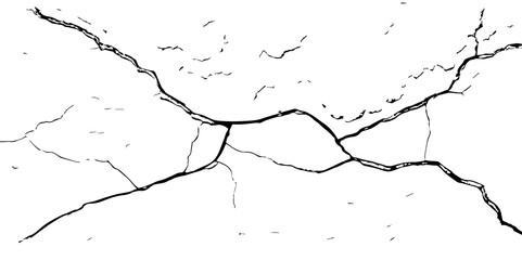 Crack Texture. The cracks concrete texture white and black. Cracked earth. Structure of cracking .Cracks background, cracks texture, grunge background. Cracks in a wall background

