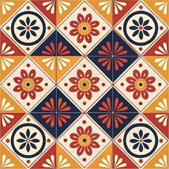 Playful and vibrant floral pattern 