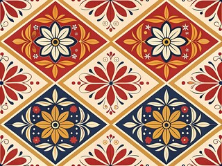 Playful and vibrant floral pattern 