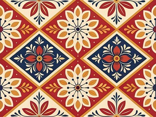 Playful and vibrant floral pattern 