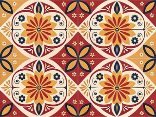 Playful and vibrant floral pattern 