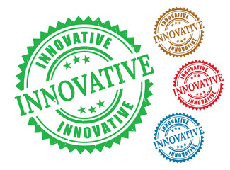 Out of the Box Stamp Set, Creative Breakthrough Grunge Vector Labels  