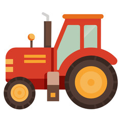 Tractor Side Silhouette Vector