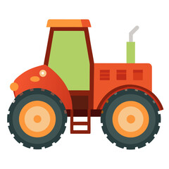 Tractor Side Silhouette Vector