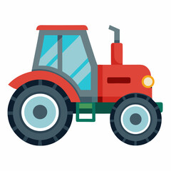 Tractor Side Silhouette Vector