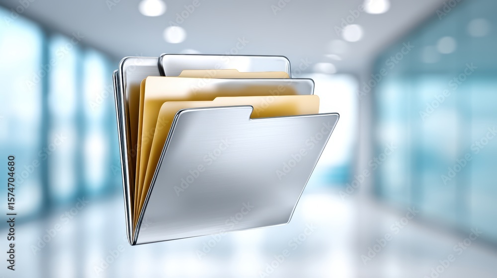 Poster nested folders, a visual representation of file organization and data management strategies for enha
