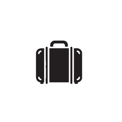 Suitcase Travel Icon Silhouette – Mobility, Adventure & Minimalist Exploration