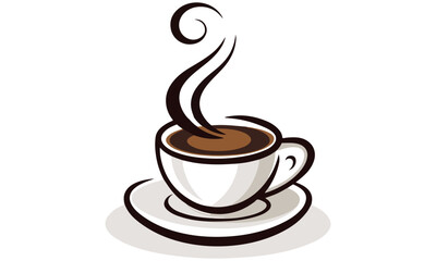 Coffee Cups and Tea Cups Doodles set