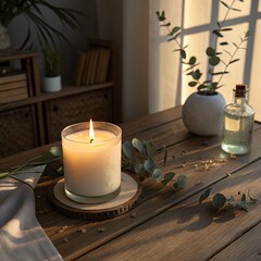 Scented Candle Home Decor Wax Flame Relaxation